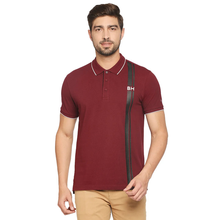 Red Regular Fit Men's Polo T-Shirt