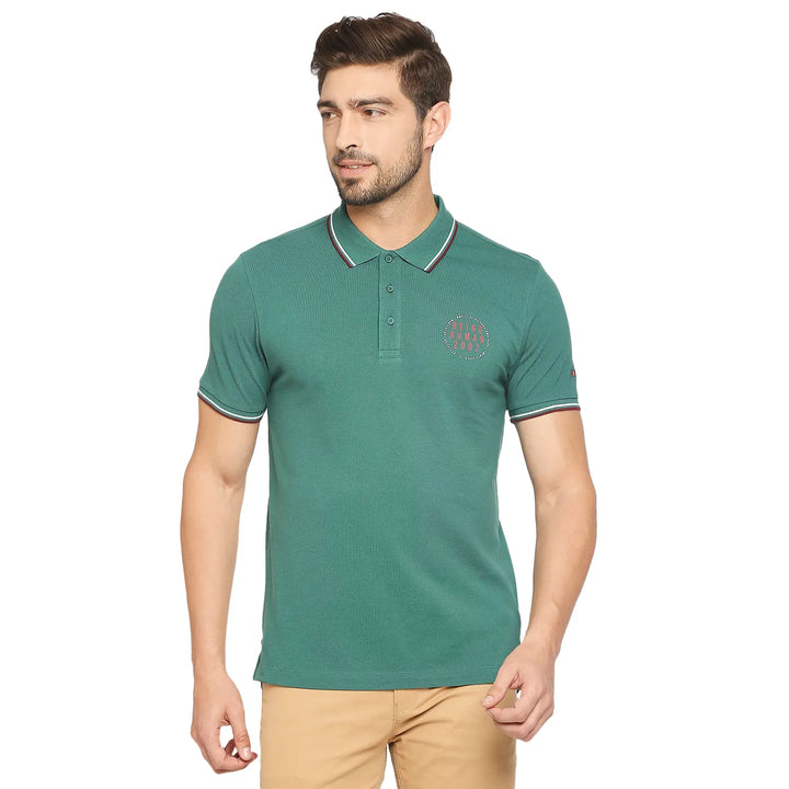 Green Regular Fit Men's Polo T-Shirt