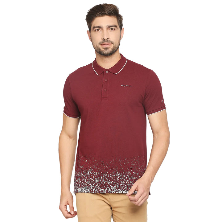 Red Regular Fit Men's Polo T-Shirt