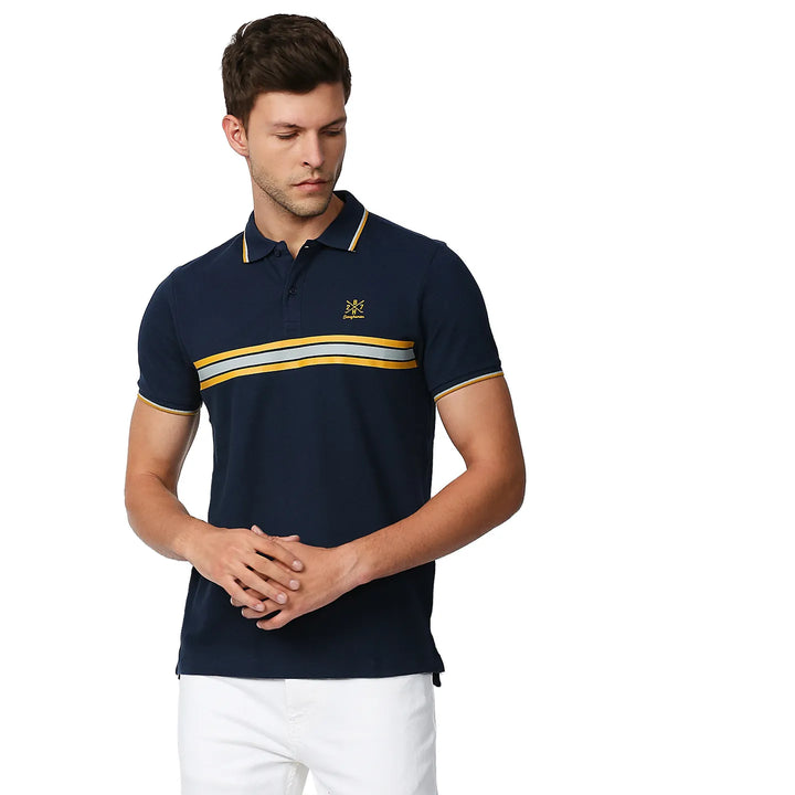 Blue Regular Fit Men's Polo T-Shirt