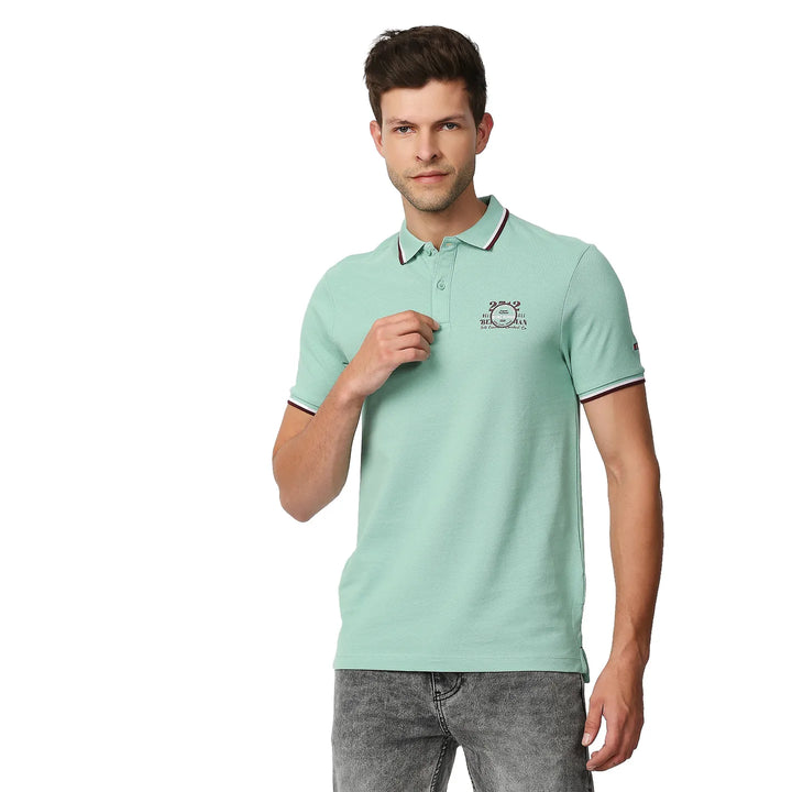 Green Regular Fit Men's Polo T-Shirt