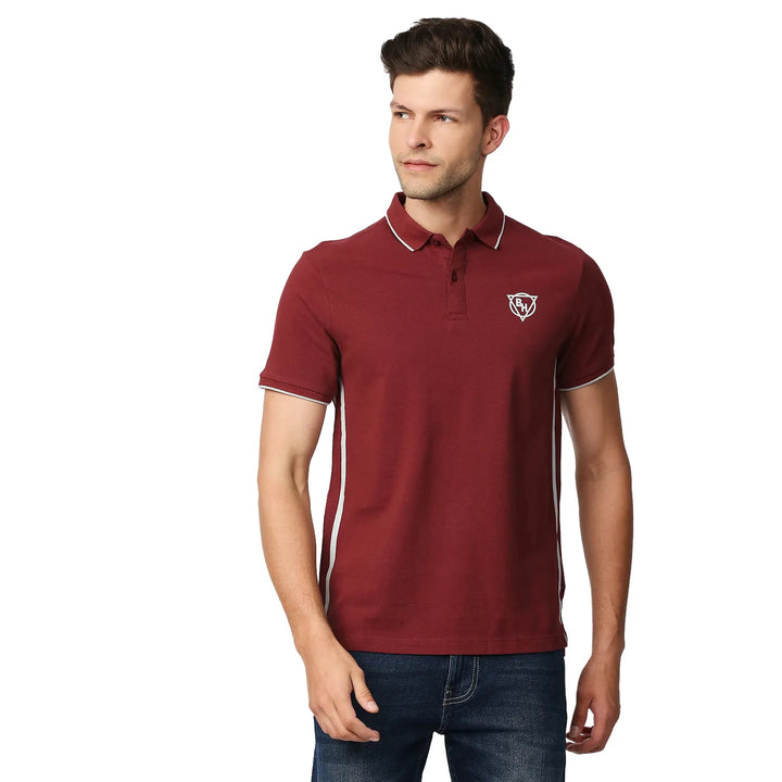 Red Regular Fit Men's Polo T-Shirt