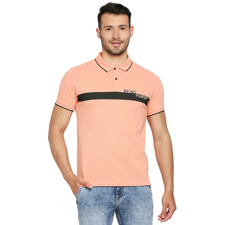 Pink Regular Fit Men's Polo T-Shirt