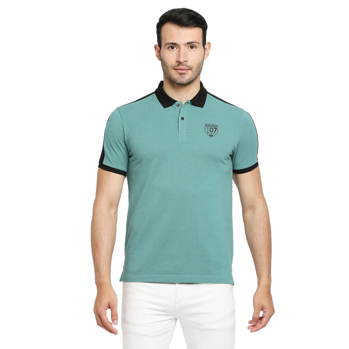 Green Regular Fit Men's Polo T-Shirt