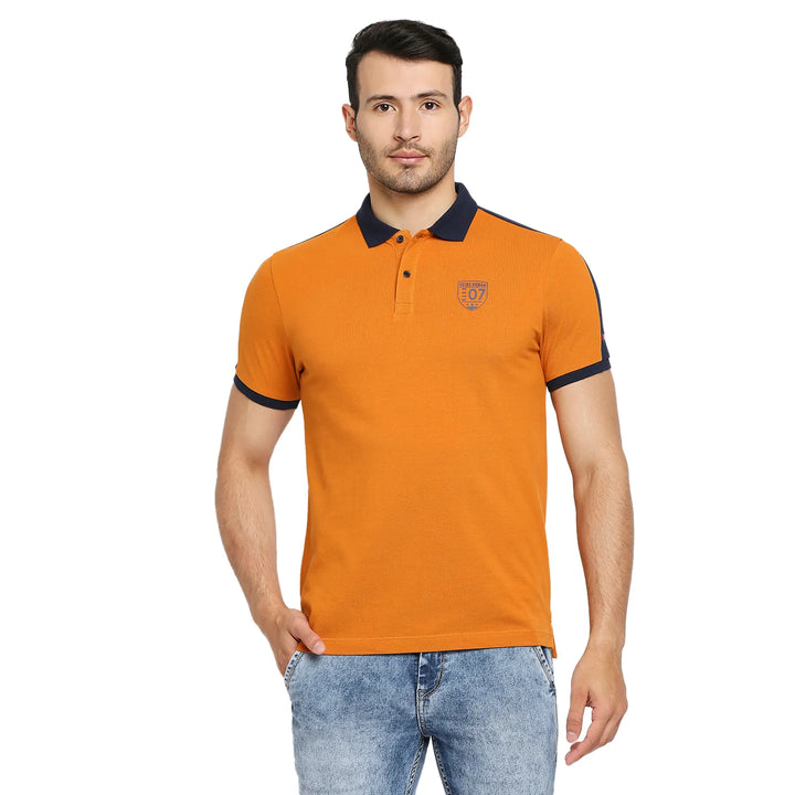 Yellow Regular Fit Men's Polo T-Shirt