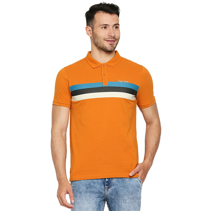 Yellow Regular Fit Men's Polo T-Shirt