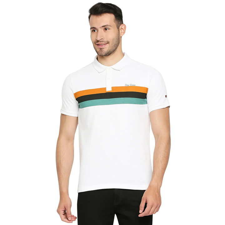 White Regular Fit Men's Polo T-Shirt