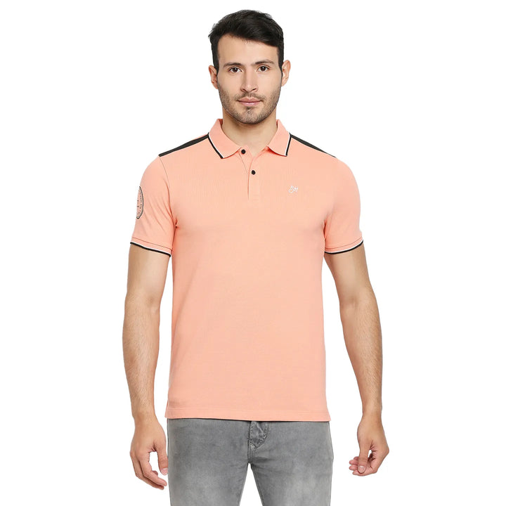Pink Regular Fit Men's Polo T-Shirt