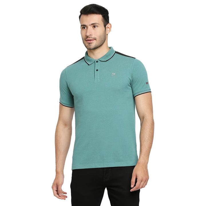 Green Regular Fit Men's Polo T-Shirt