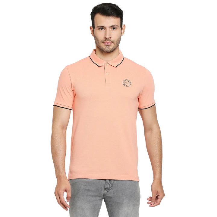 Pink Regular Fit Men's Polo T-Shirt