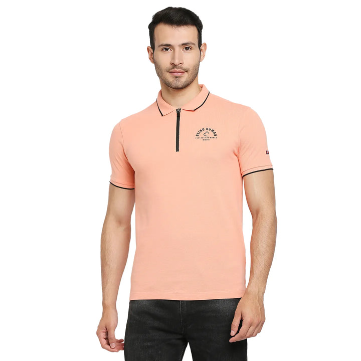 Pink Regular Fit Men's Polo T-Shirt