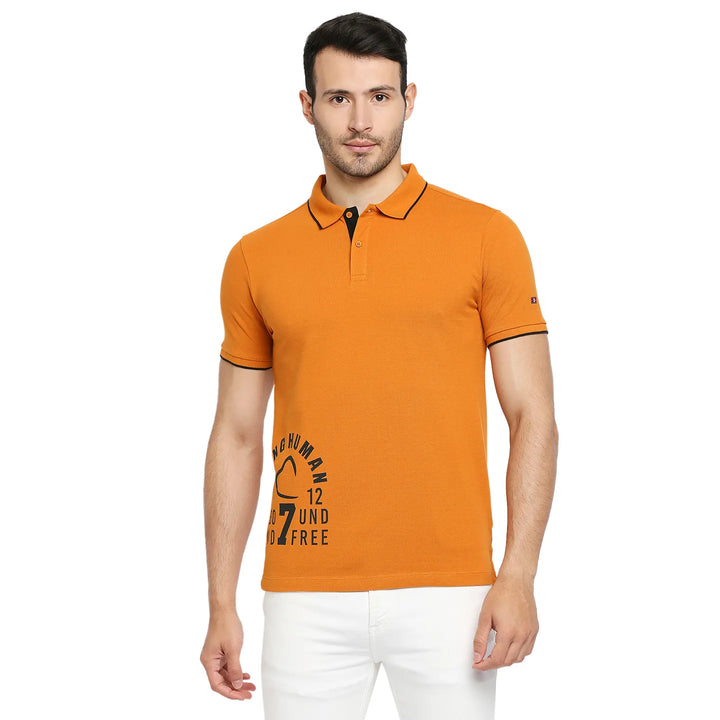 Yellow Regular Fit Men's Polo T-Shirt