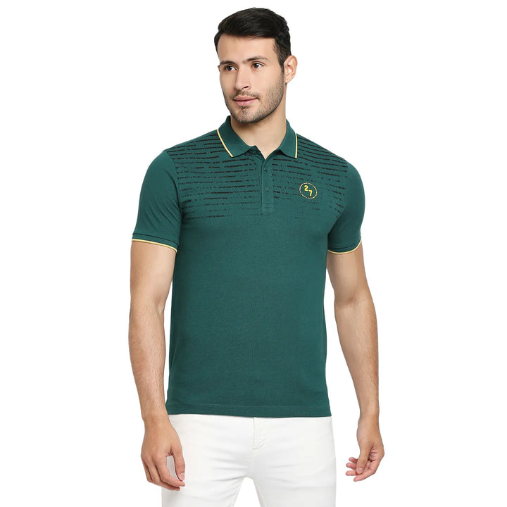 Green Regular Fit Men's Polo T-Shirt