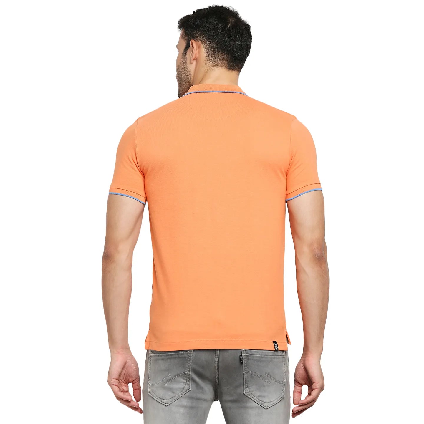Being Human Clothing Men Regular Fit Polo Neck T-Shirts-Sunset Orange