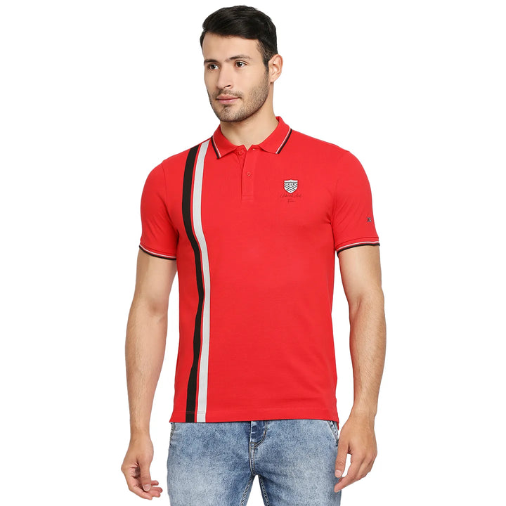 Red Regular Fit Men's Polo T-Shirt