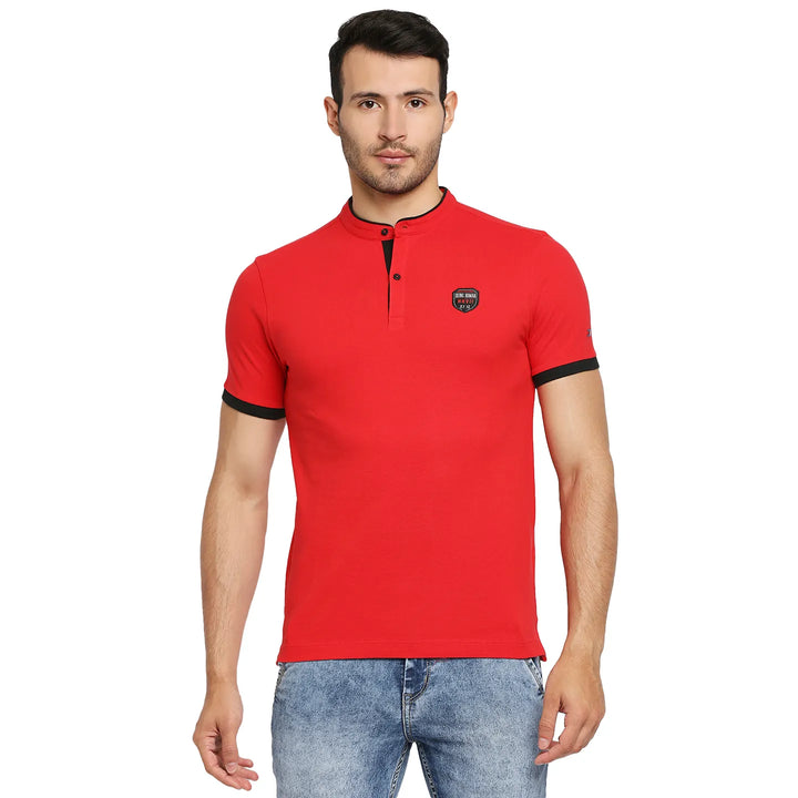 Red Regular Fit Men's Polo T-Shirt