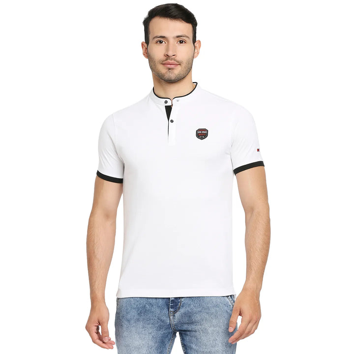 White Regular Fit Men's Polo T-Shirt