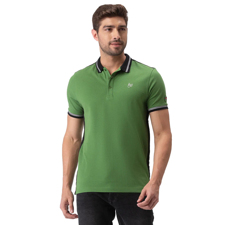 Green Regular Fit Men's Polo T-Shirt