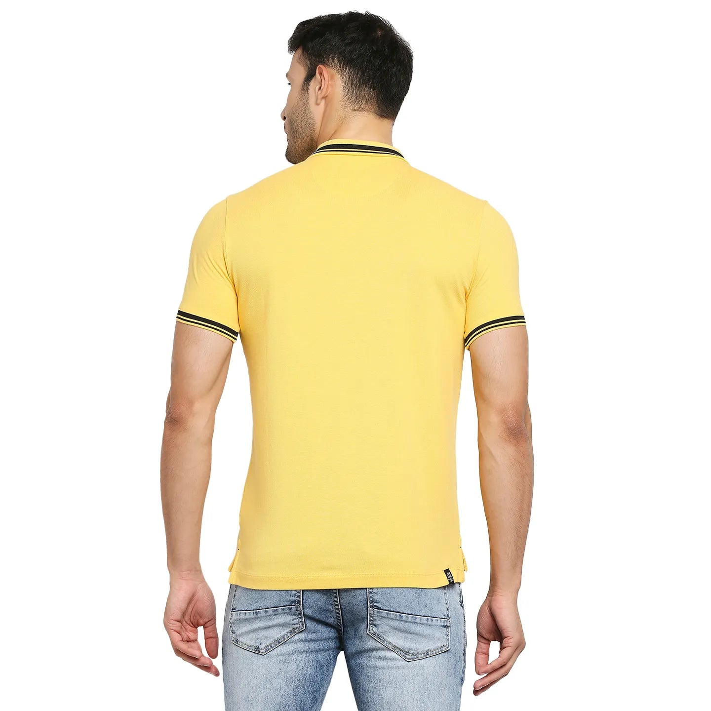 Yellow Regular Fit Men's Polo T-Shirt by Being Human Clothing