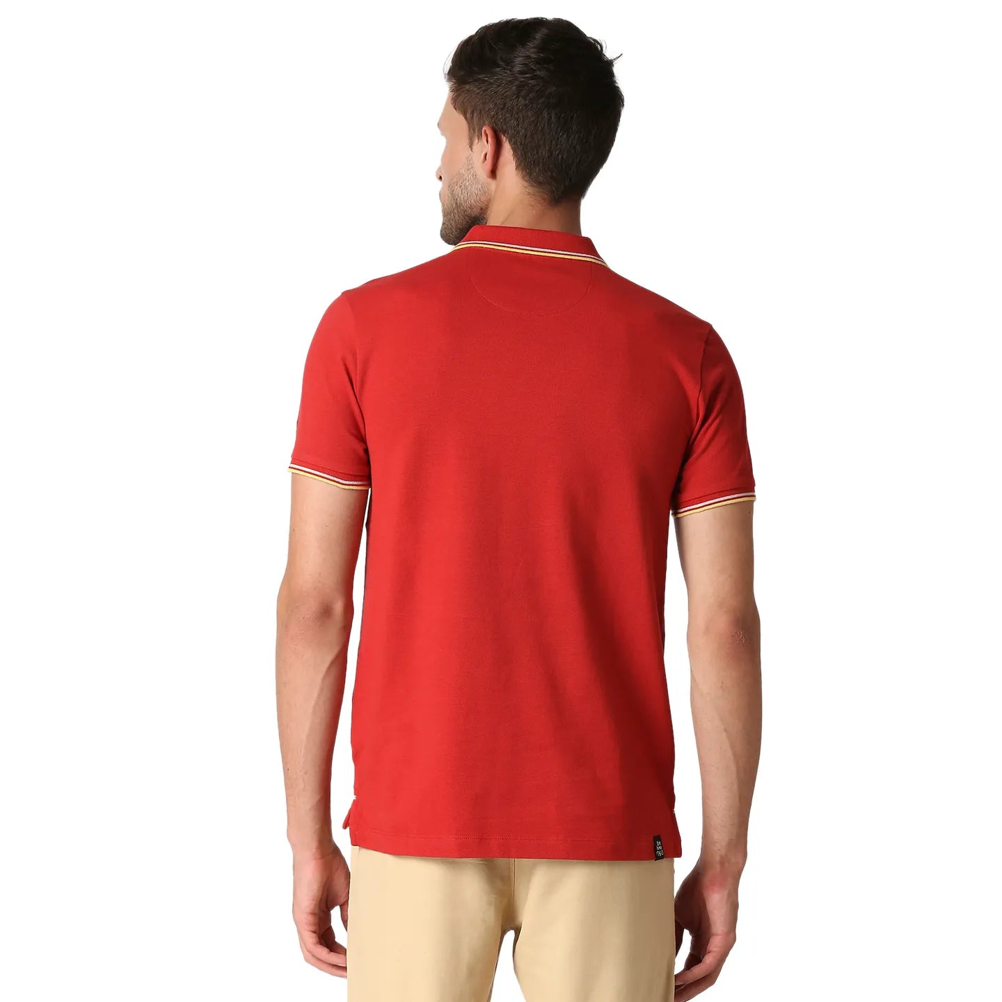 Being Human Clothing Men Regular Fit Polo Neck T-Shirts-Dk.Red