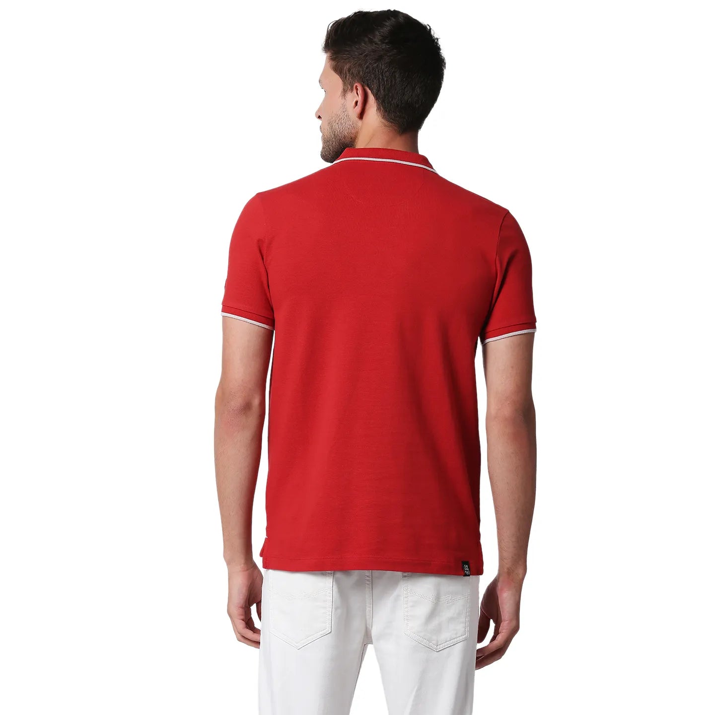 Being Human Clothing Men Regular Fit Polo Neck T-Shirts-Dk.Red