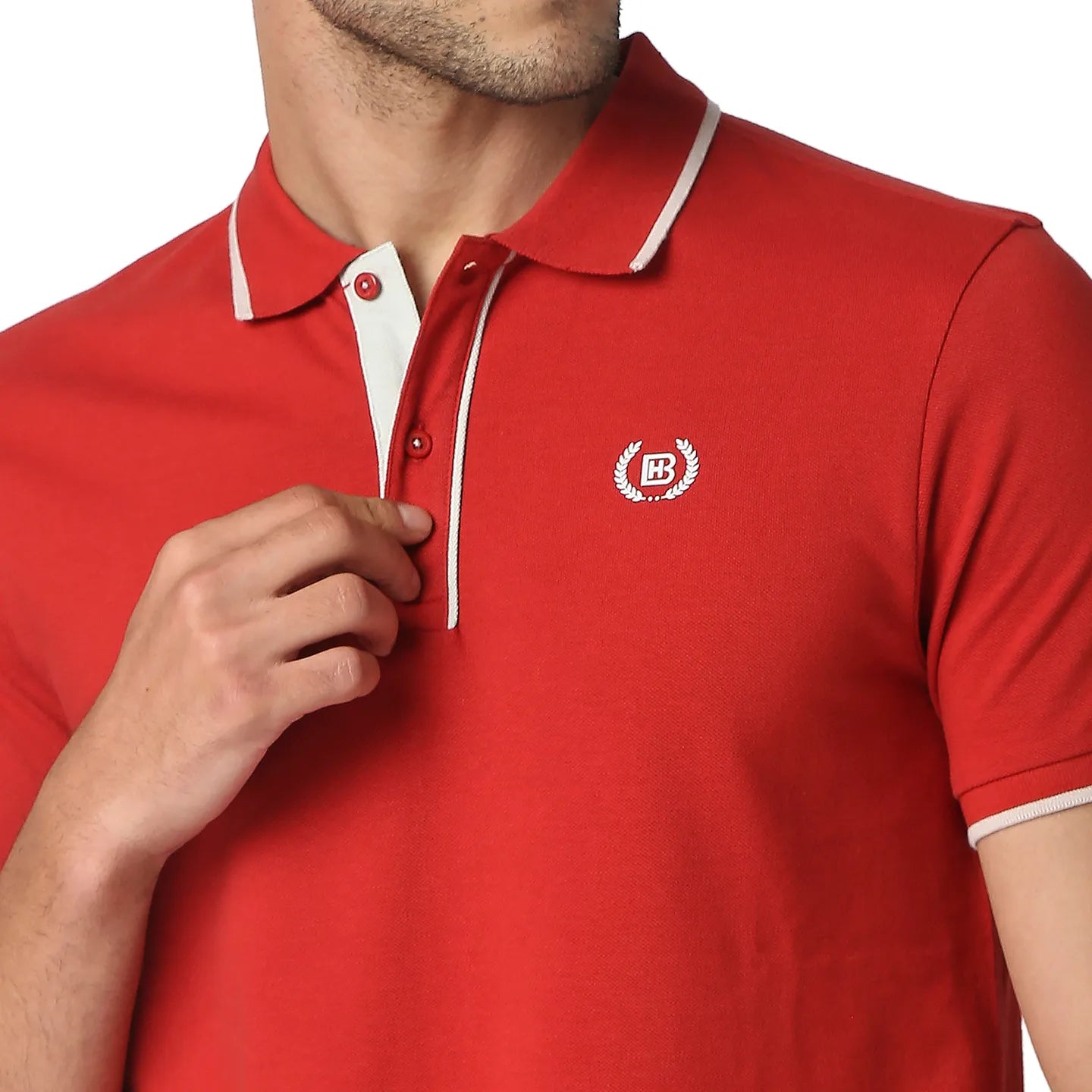 Being Human Clothing Men Regular Fit Polo Neck T-Shirts-Dk.Red