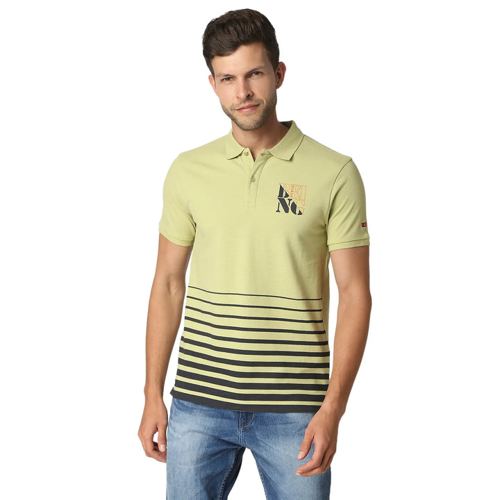 Green Regular Fit Men's Polo T-Shirt