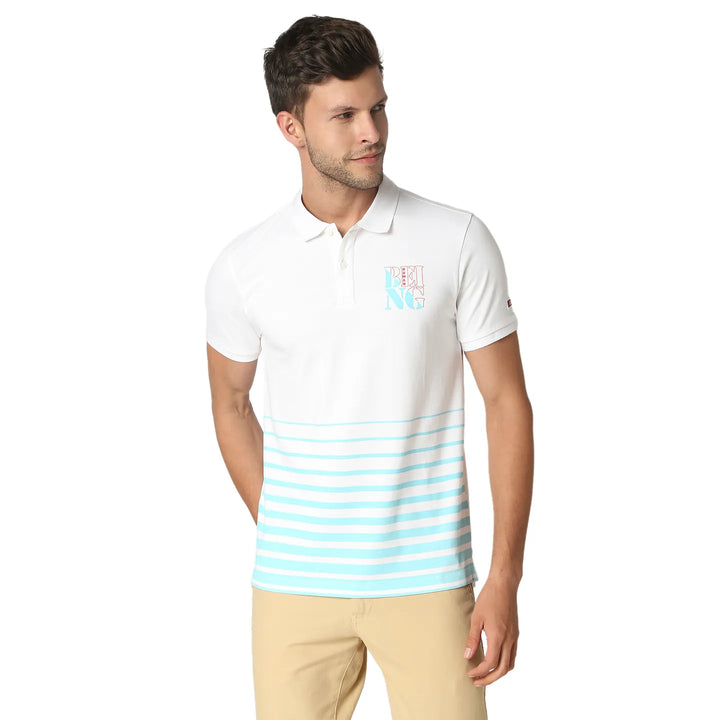 White Regular Fit Men's Polo T-Shirt