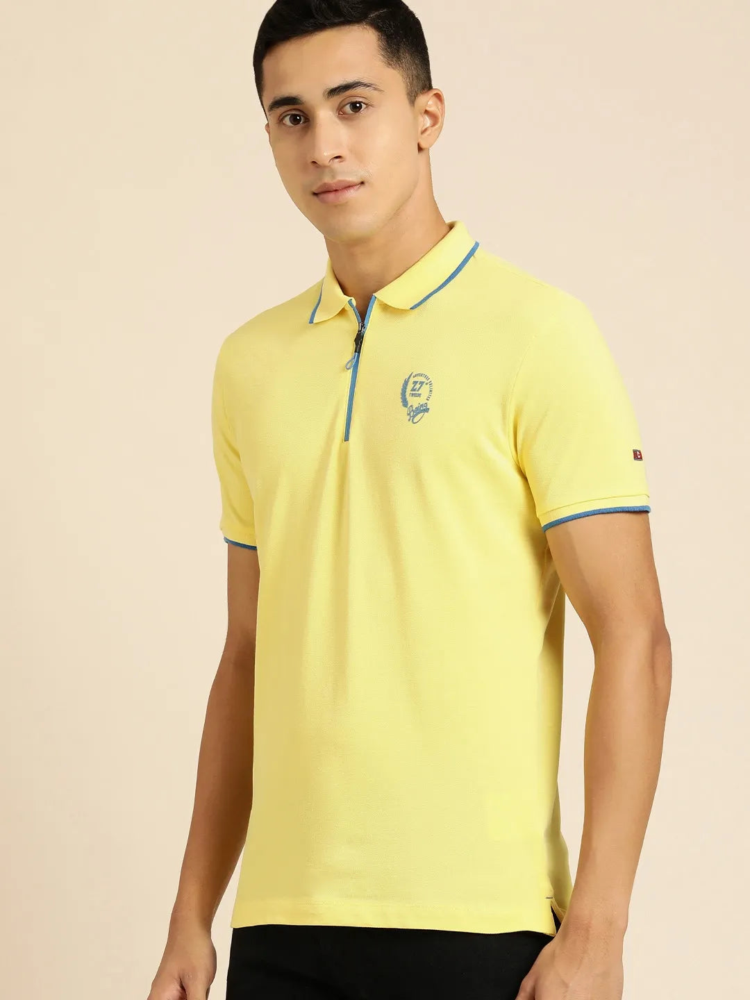 Yellow Regular Fit Men's Polo T-Shirt by Being Human Clothing