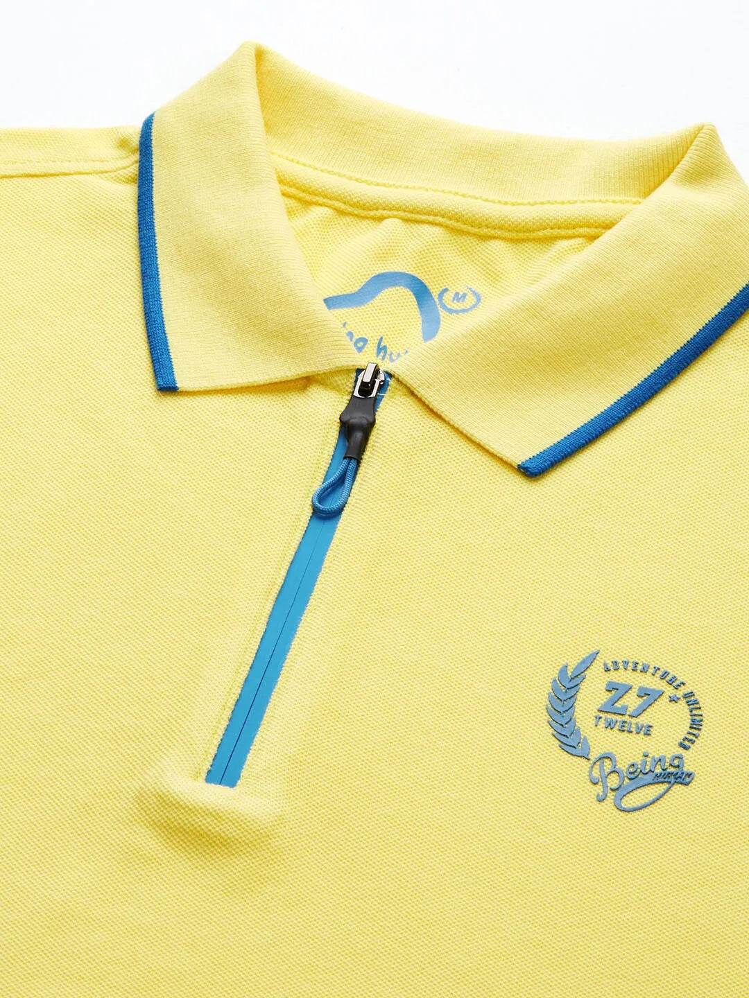 Yellow Regular Fit Men's Polo T-Shirt by Being Human Clothing