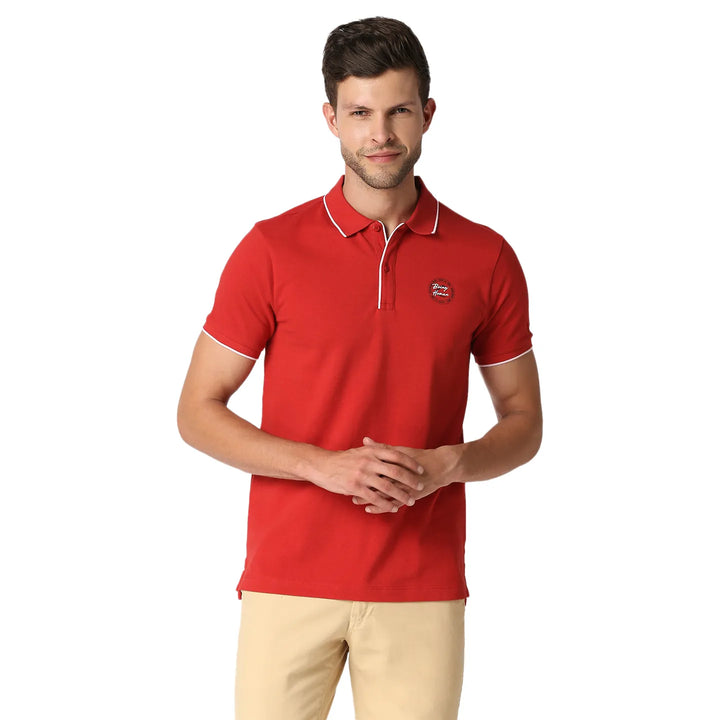 Red Regular Fit Men's Polo T-Shirt