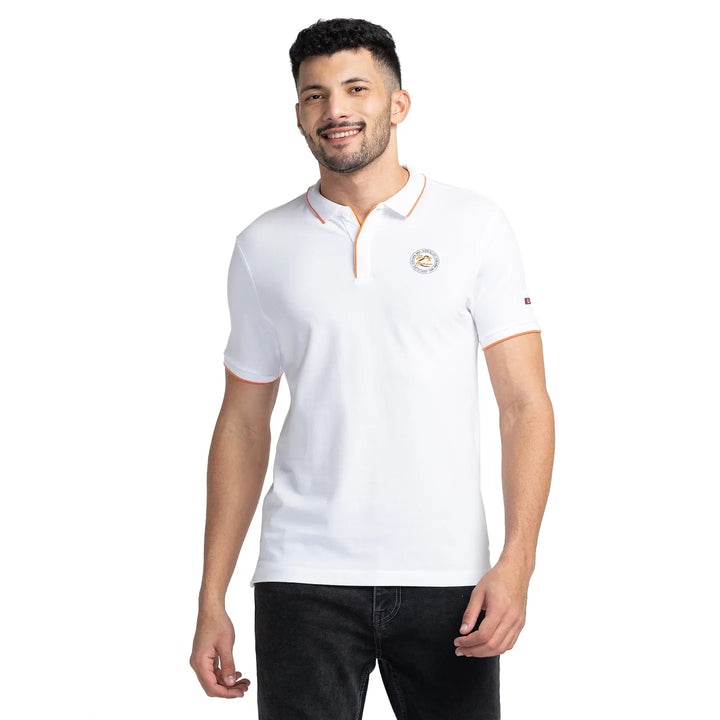 White Regular Fit Men's Polo T-Shirt