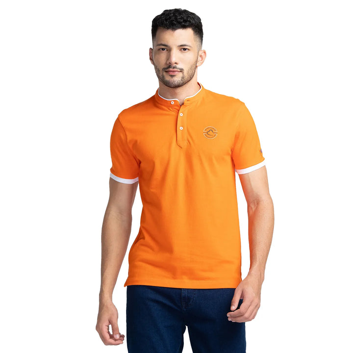 Orange Regular Fit Men's Polo T-Shirt