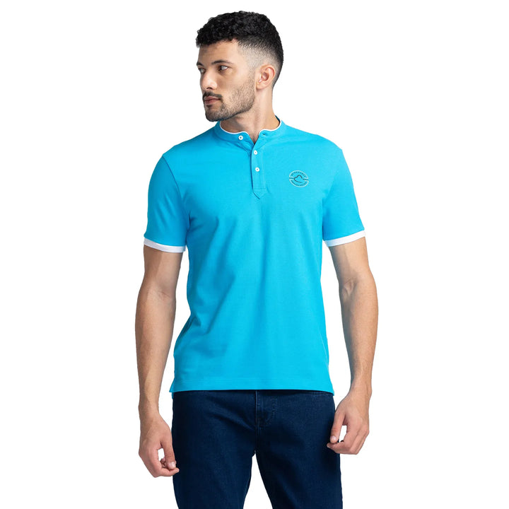 Blue Regular Fit Men's Polo T-Shirt