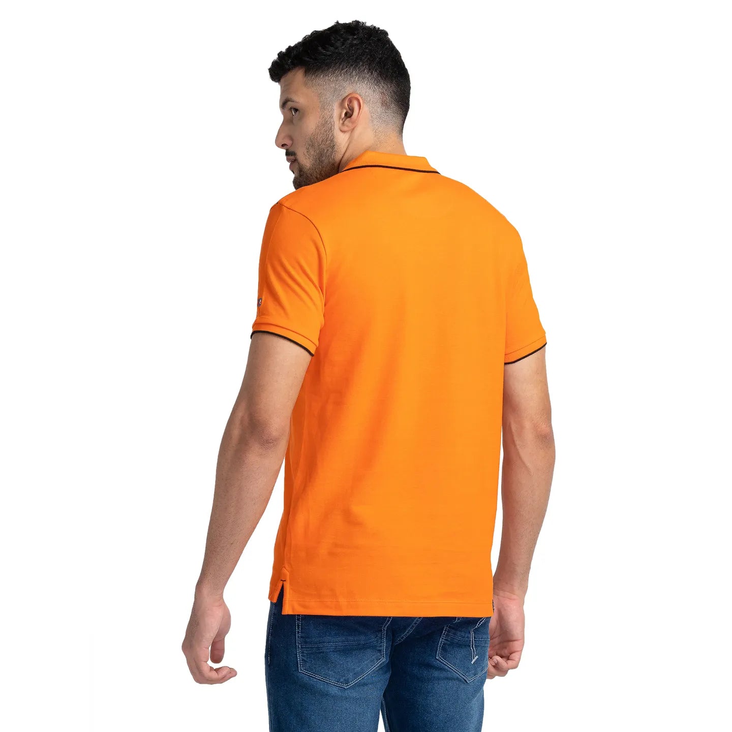 Blue Regular Fit Men's Polo T-Shirt by Being Human Clothing