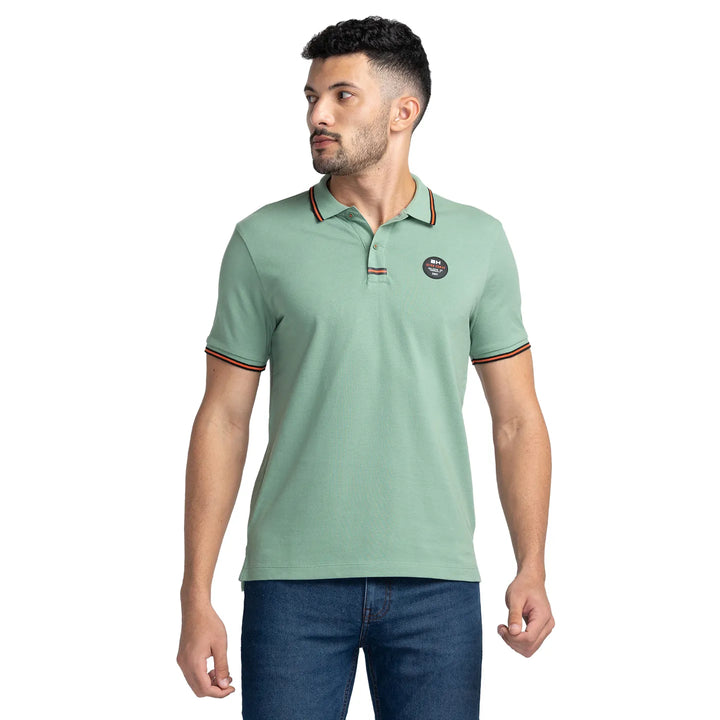 Green Regular Fit Men's Polo T-Shirt