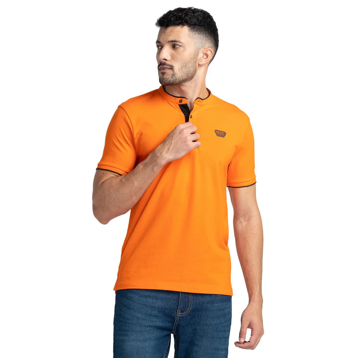 Blue Regular Fit Men's Polo T-Shirt by Being Human Clothing