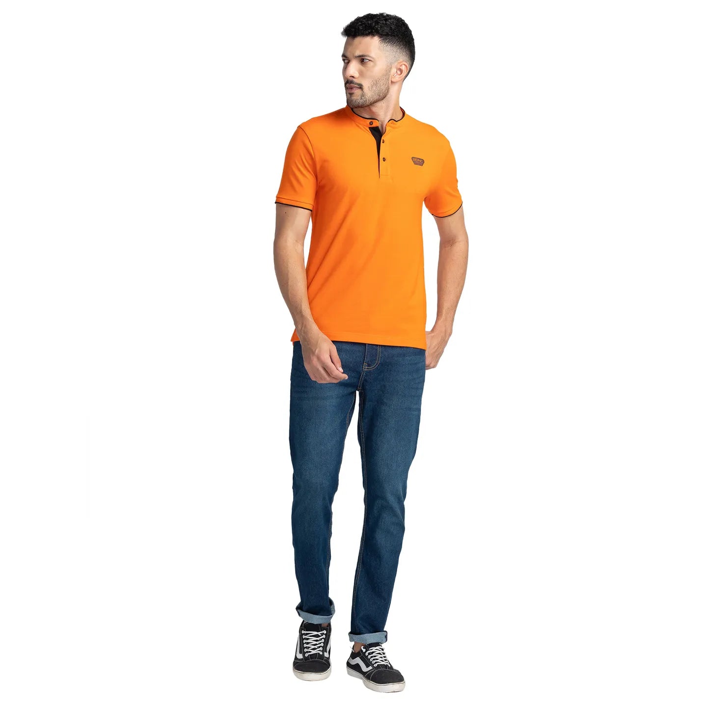 Blue Regular Fit Men's Polo T-Shirt by Being Human Clothing