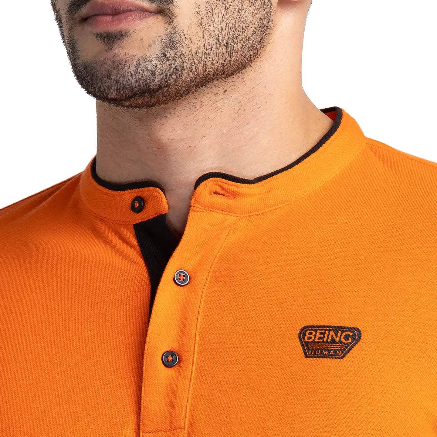 Blue Regular Fit Men's Polo T-Shirt by Being Human Clothing