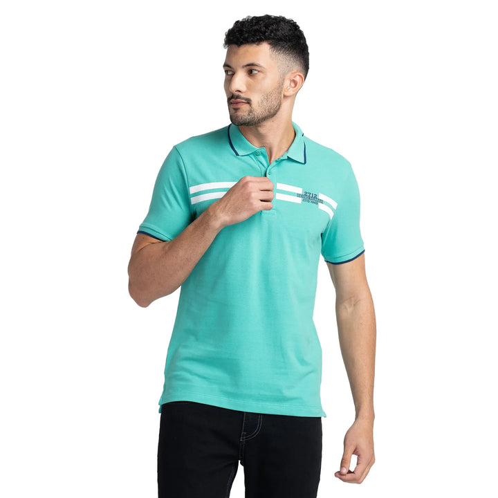Green Regular Fit Men's Polo T-Shirt