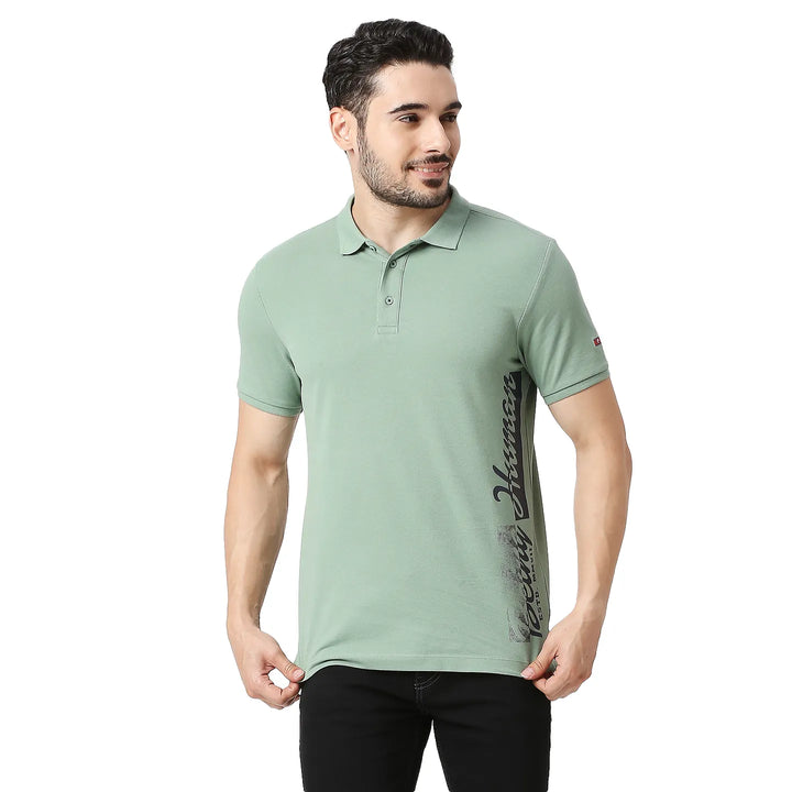 Green Regular Fit Men's Polo T-Shirt