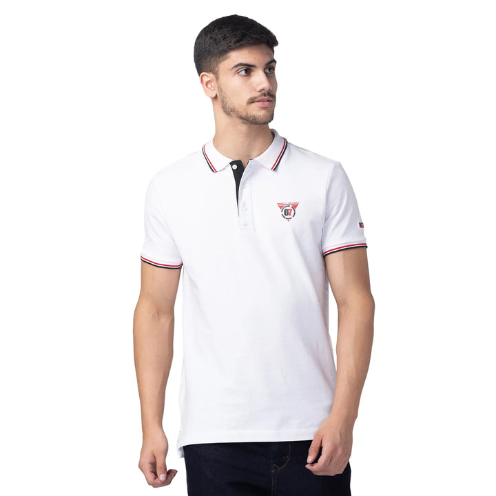 White Regular Fit Men's Polo T-Shirt