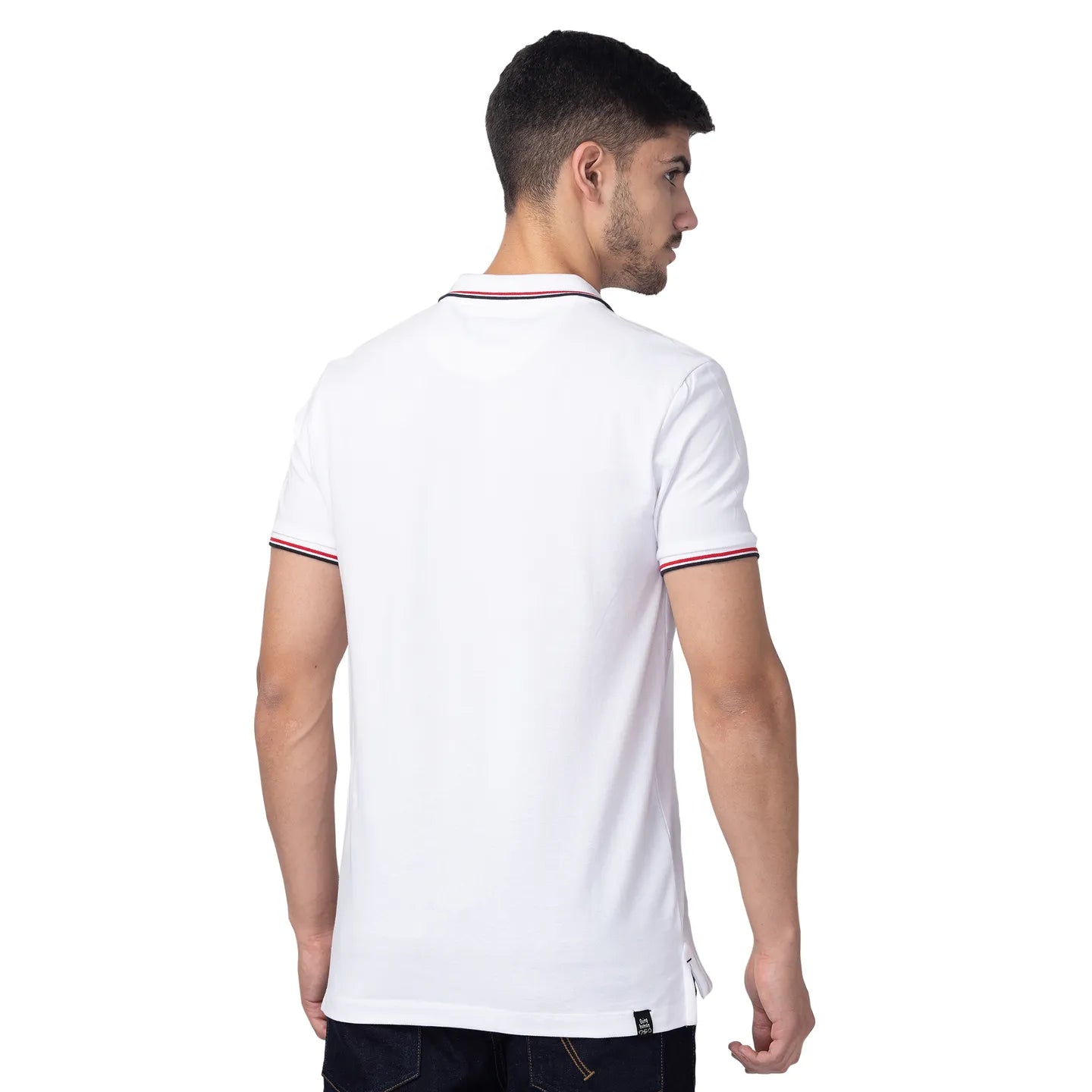 Being Human Clothing Men Regular Fit Polo Neck T-Shirts-White
