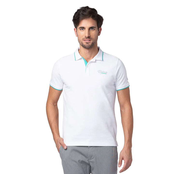 White Regular Fit Men's Polo T-Shirt