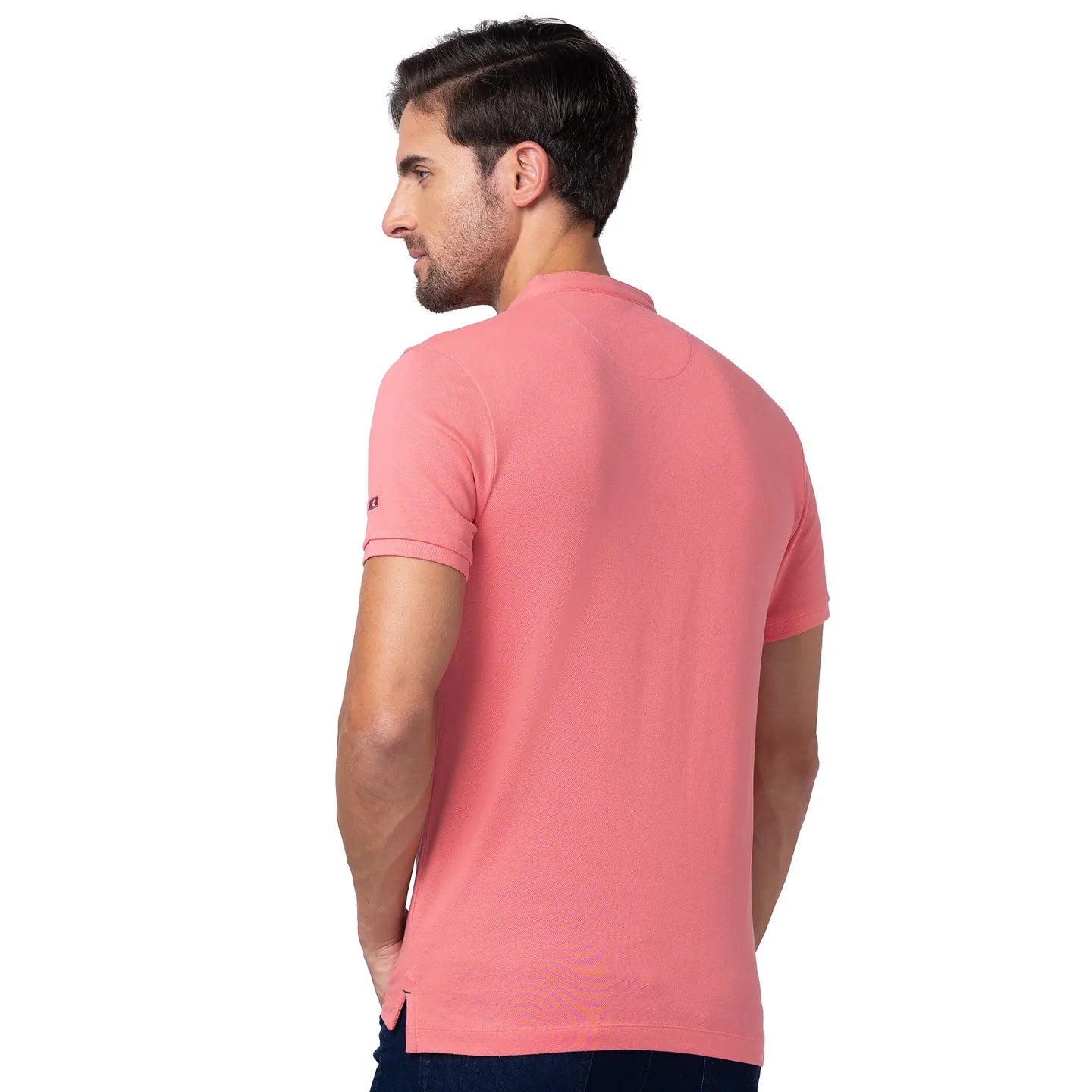 Being Human Clothing Men Regular Fit Collared T-Shirts-Coral