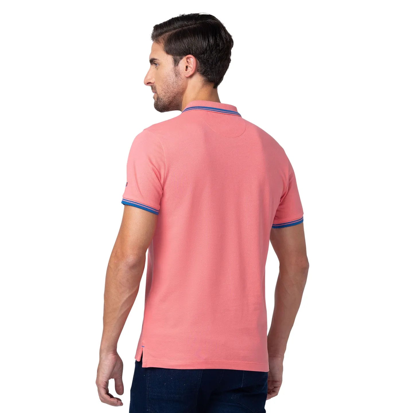 Being Human Clothing Men Regular Fit Polo Neck T-Shirts-Coral