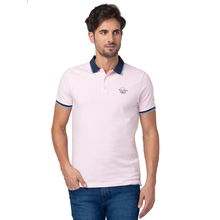 Pink Regular Fit Men's Polo T-Shirt