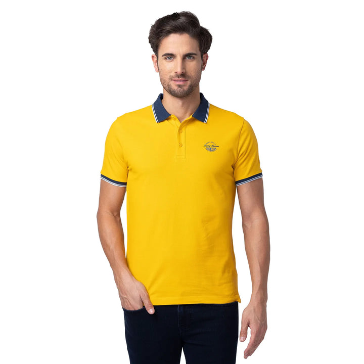 Yellow Regular Fit Men's Polo T-Shirt by Being Human Clothing