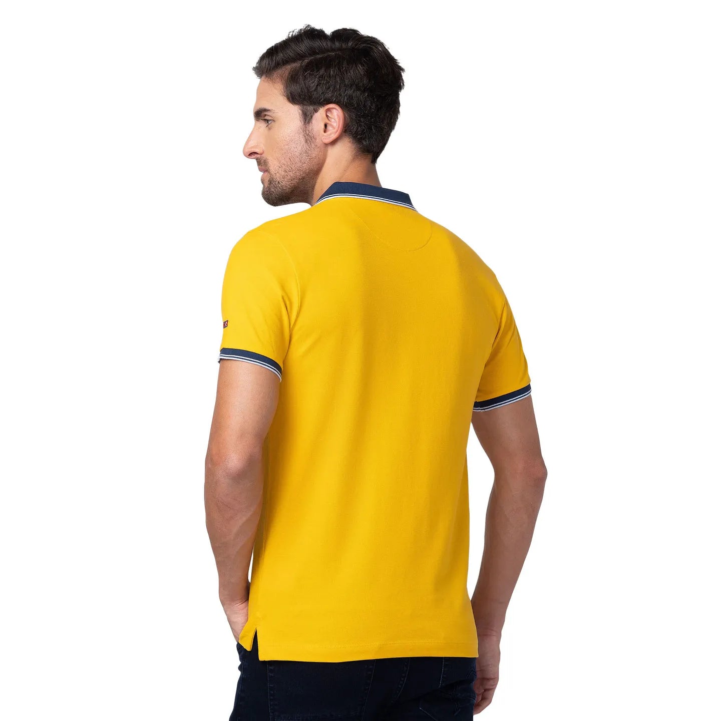 Yellow Regular Fit Men's Polo T-Shirt by Being Human Clothing