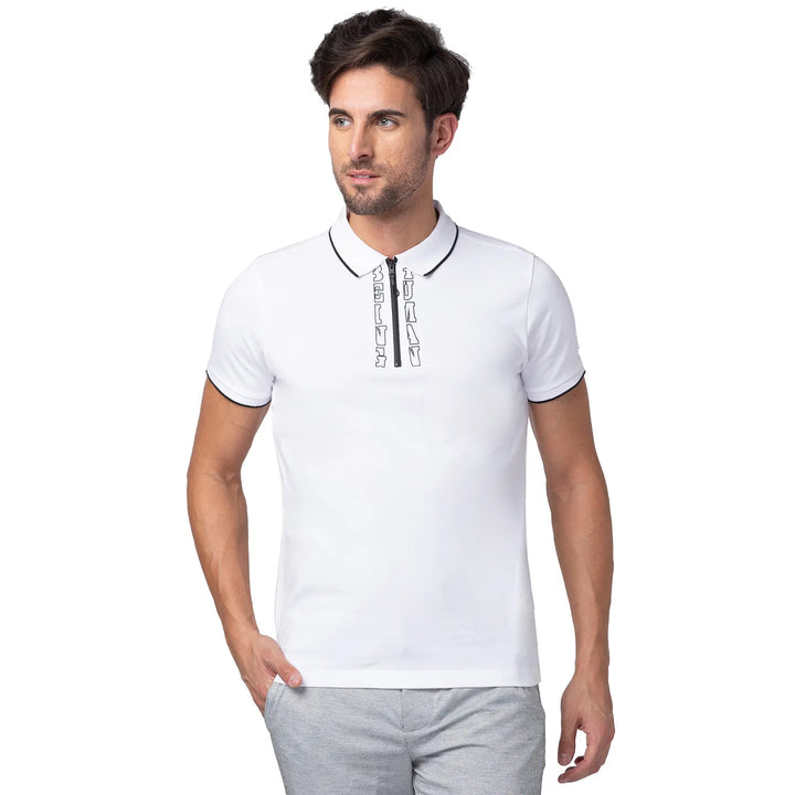 White Regular Fit Men's Polo T-Shirt